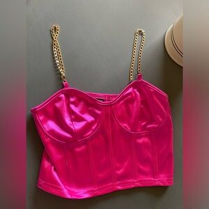 NEW small hot pink crop tank